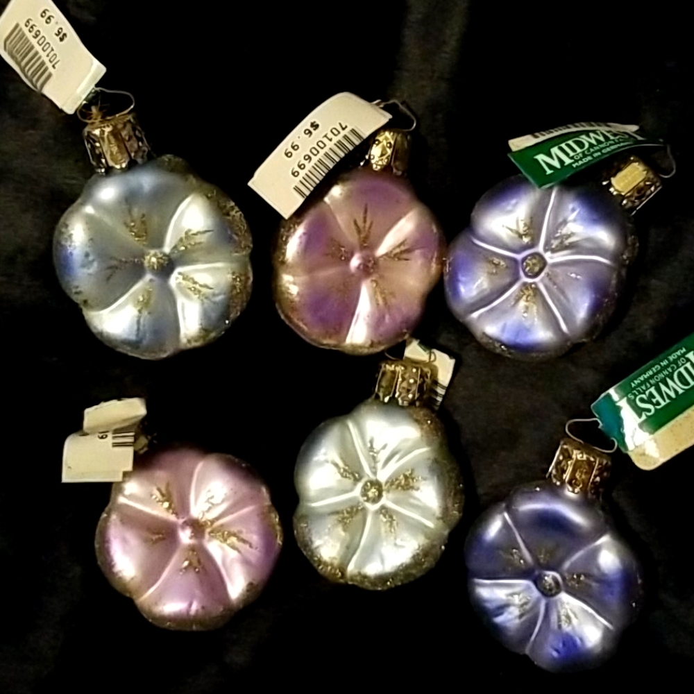 Midwest  glass floral ornaments